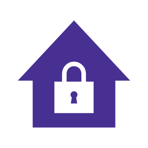 purple home security icon